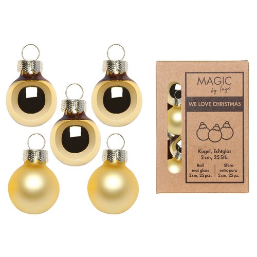 Weihnachtskugeln 2cm glas - 25,