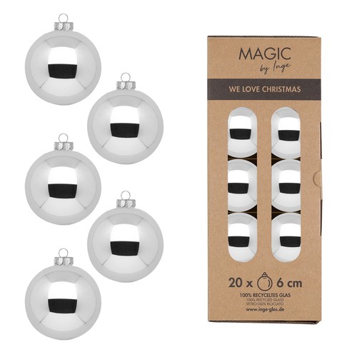 Weihnachtskugeln 6cm glas - 20,