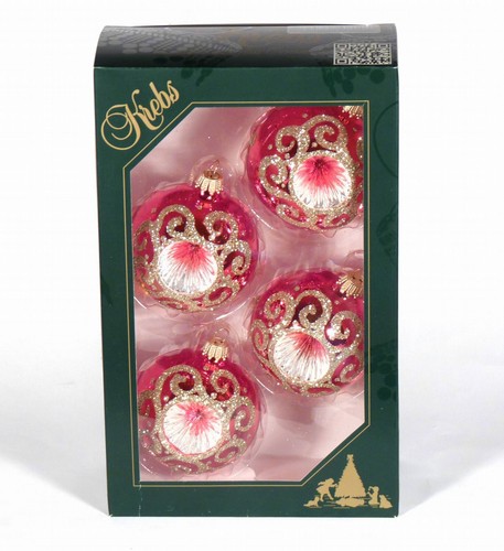 4er set christbaumschmuck - set, glas