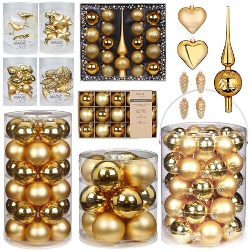 Weihnachtskugeln gold