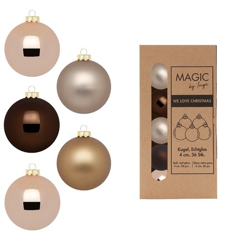 Weihnachtskugeln 4cm glas - 36,