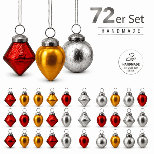 Weihnachtskugeln glas - 72,