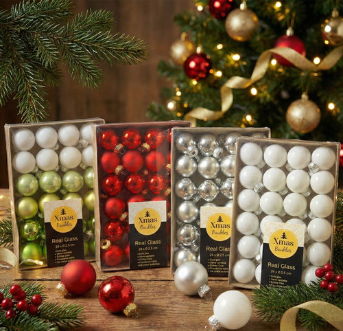 Weihnachtskugeln set 24x - weihnachtskugeln,