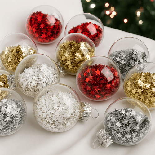 24er set weihnachtskugeln glas - 24er,